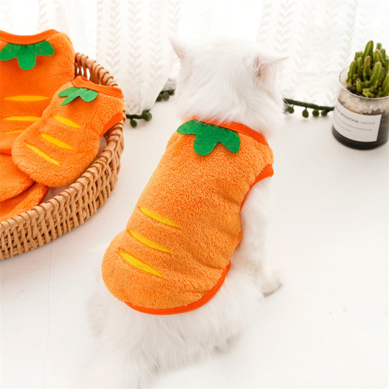 Pet Dog Winter Warm Carrot Clothes
