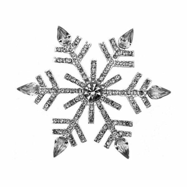 Christmas snowflake brooch