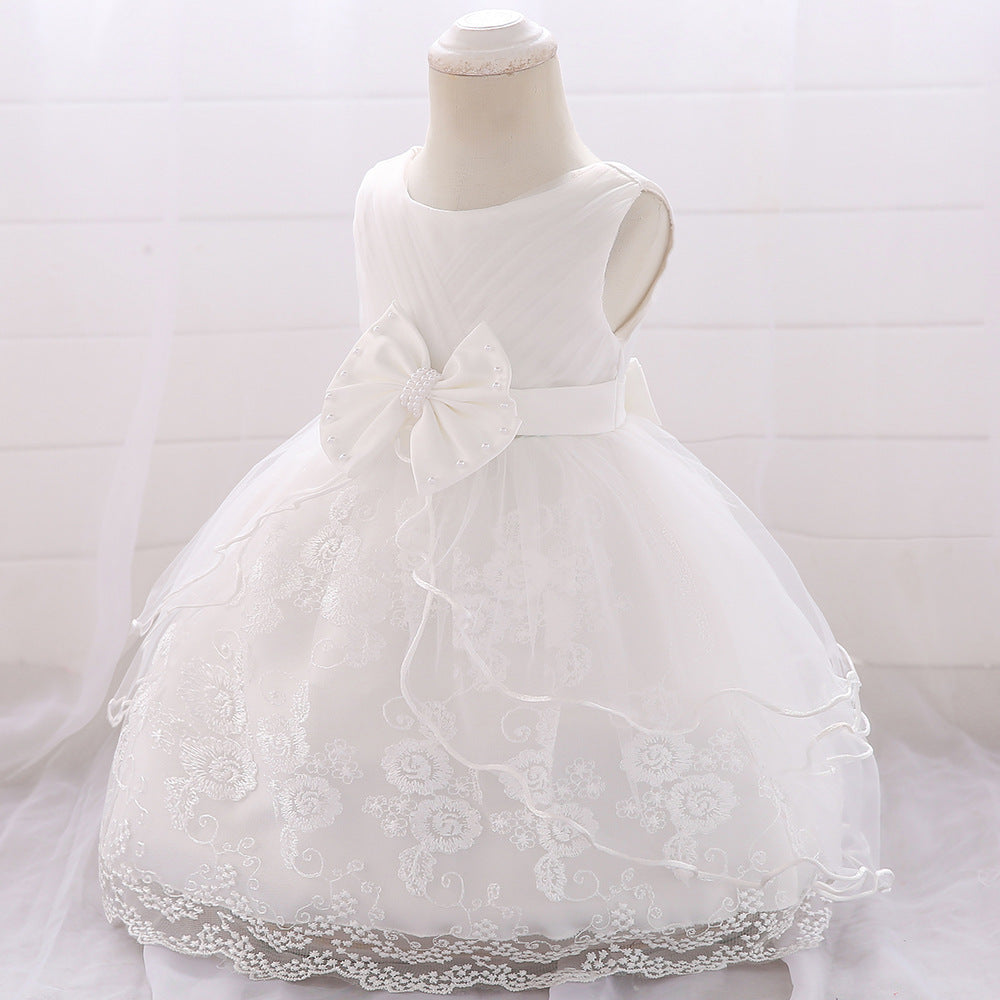 Girls' group one year old dress princess dress print