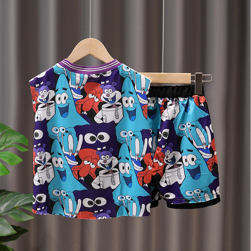 Children's Ball Suit New Boys' Sleeveless Suit Handsome Boys' Vest Shorts Suit