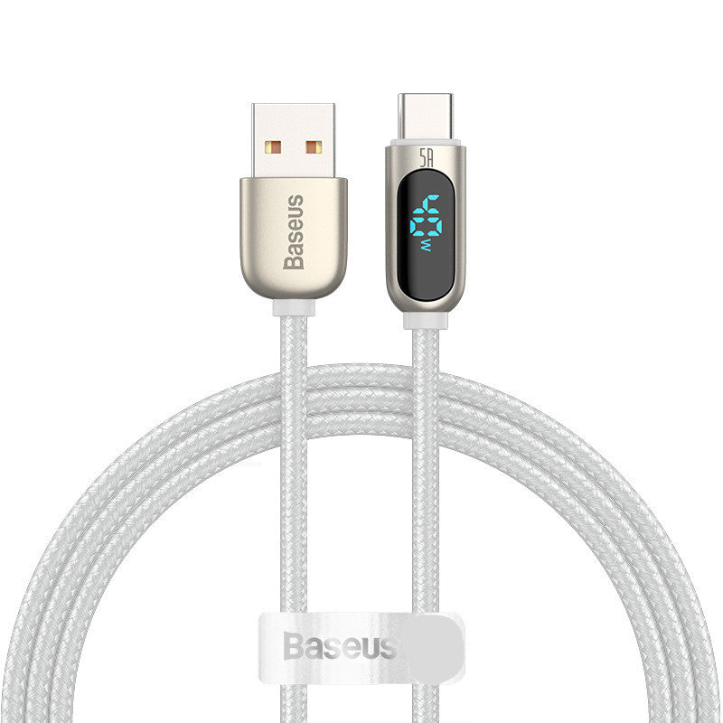 Super Fast Charging 5A Data Line, Digital Display With Light, Timing Power Off