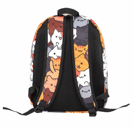 Cat Backyard Backyard Backpack Cat Pattern Print Backpack School Bag