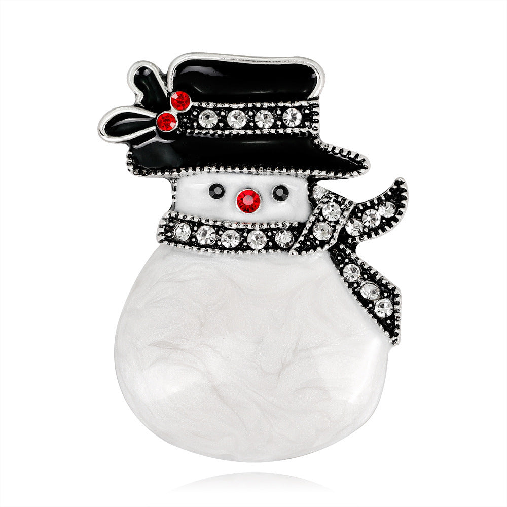 Christmas snowman brooch