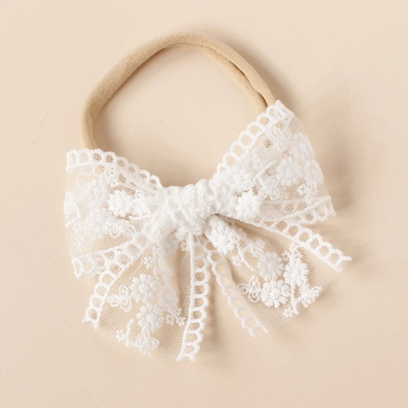 Baby Nylon Bow Headband For Girls Soft Headbands Cute Elasti