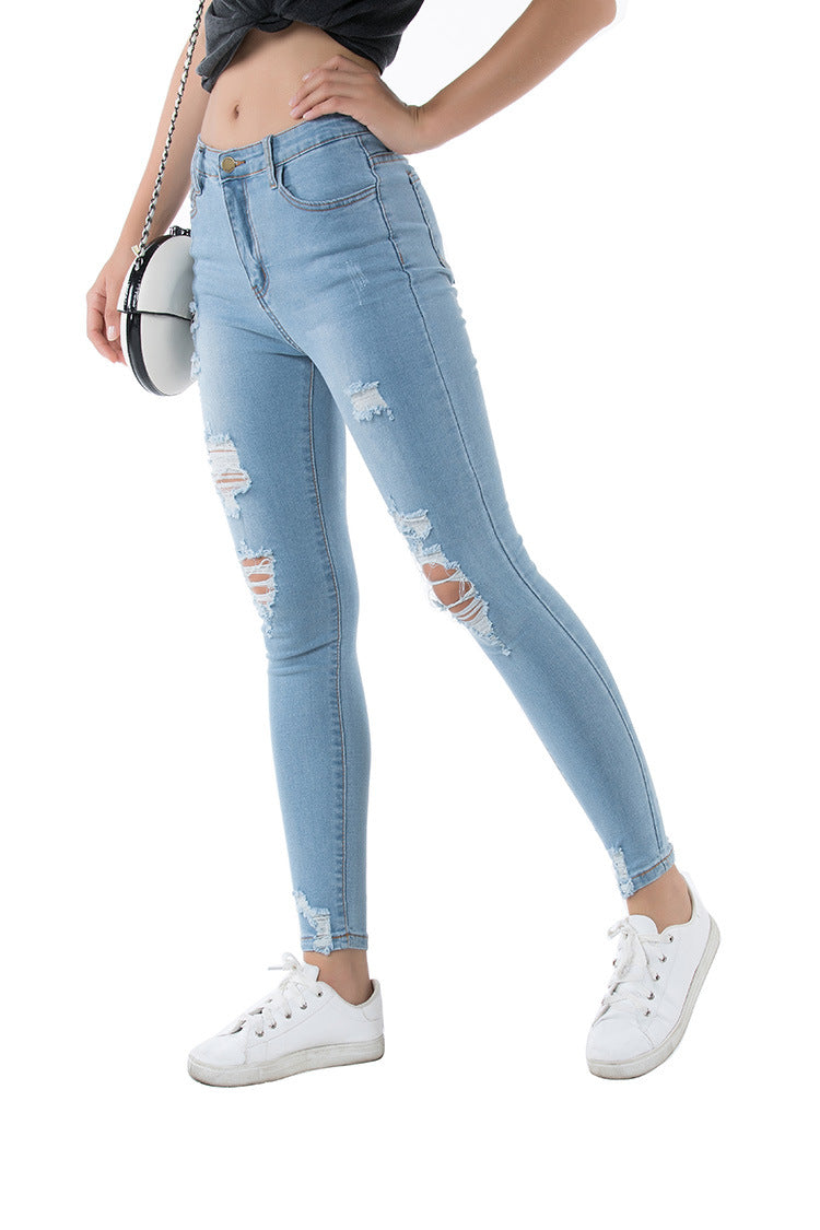 Nostalgic stretch-hole jeans