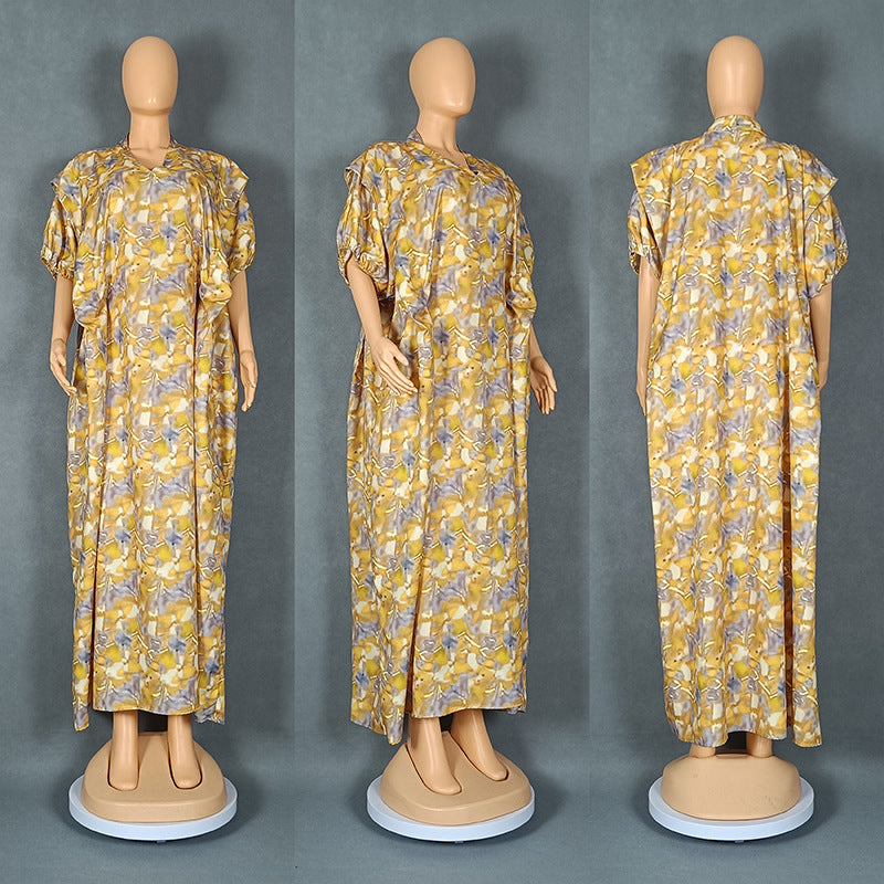 African Style Printing Plus Size Dress