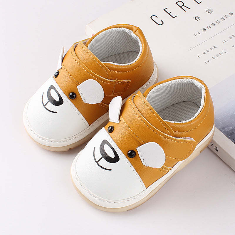 Baby single shoes soft sole antiskid baby walking shoes