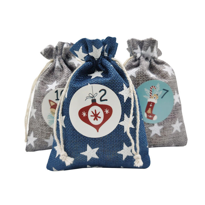 Countdown Gift Hanging Calendar Christmas Bag