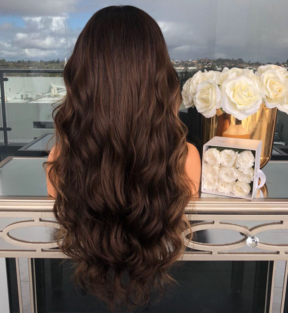 Long brown wig