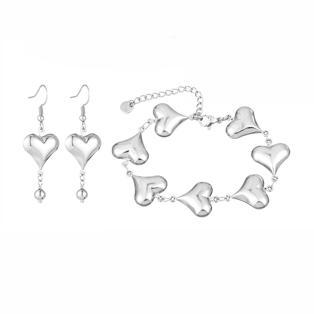 Women's Advanced All-match Stainless Steel Hand Jewelry Suit