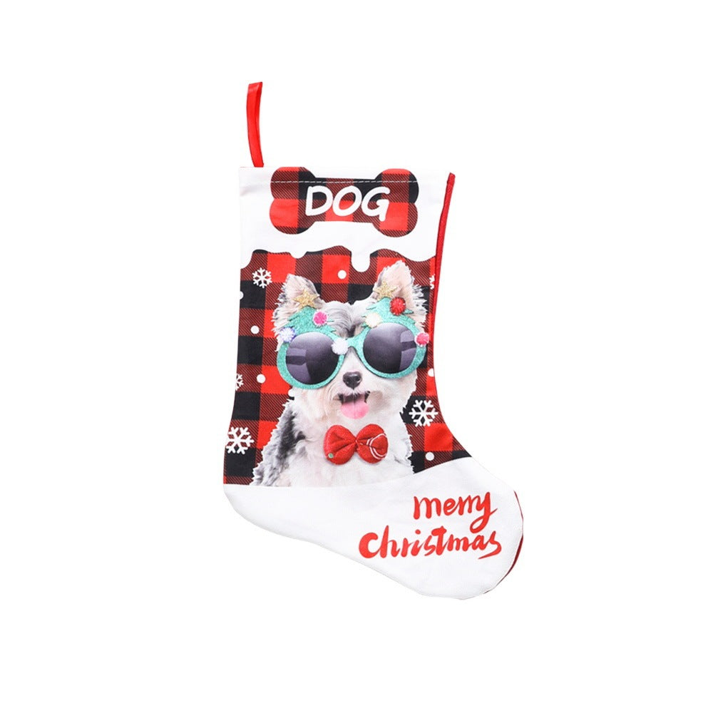 Printed Puppy Cat Christmas Decoration And Layout Supplies