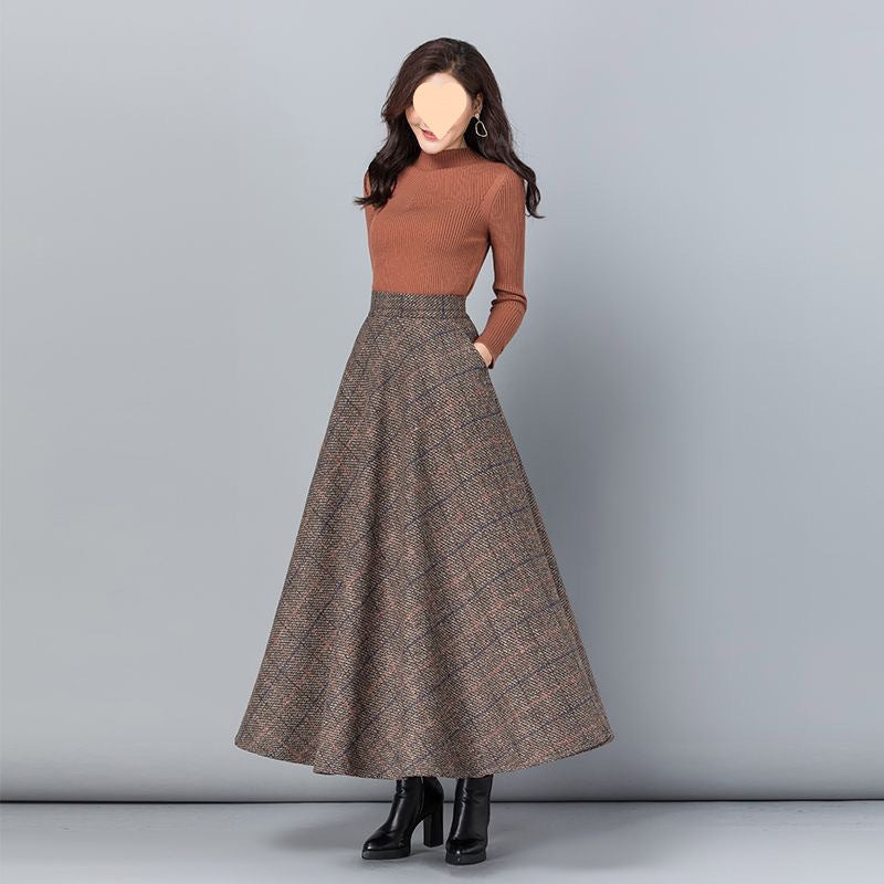 Printed Skirt Women's High-end Line Skirt Floral