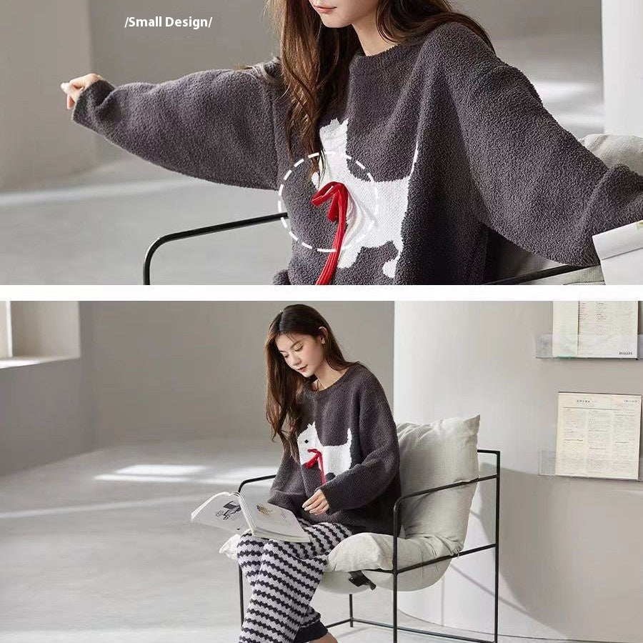 Thick Warm Long Sleeves Homewear Suit