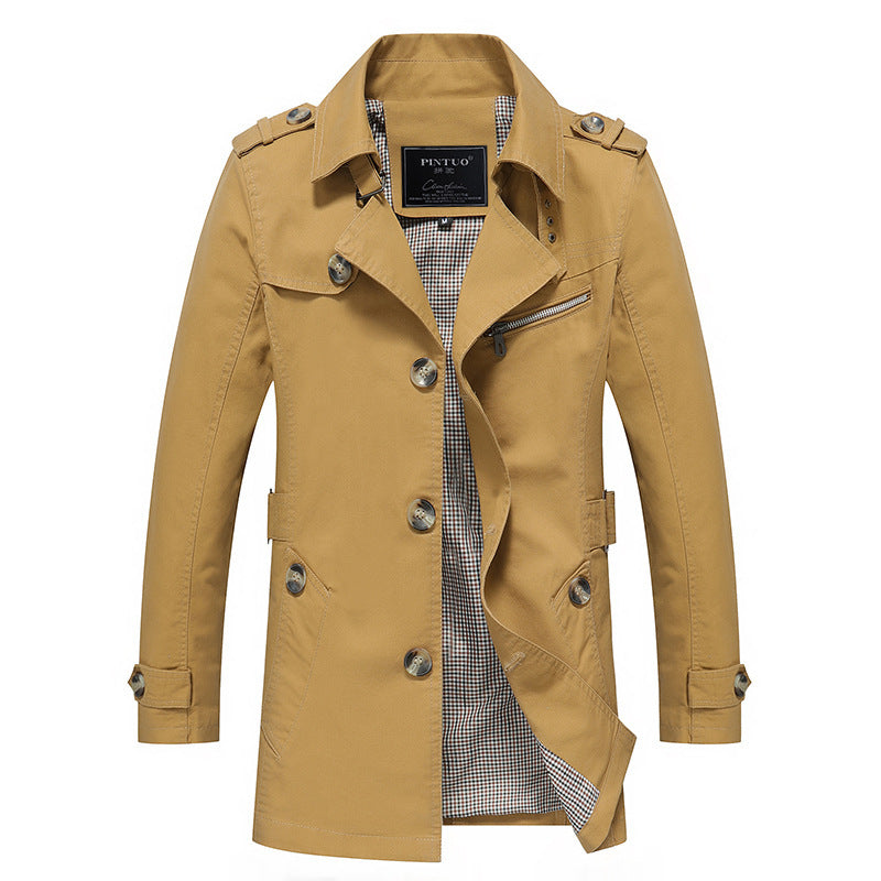 Casual Black Slim Fit Cotton Side Seam Sidekick Single-breasted Jacket