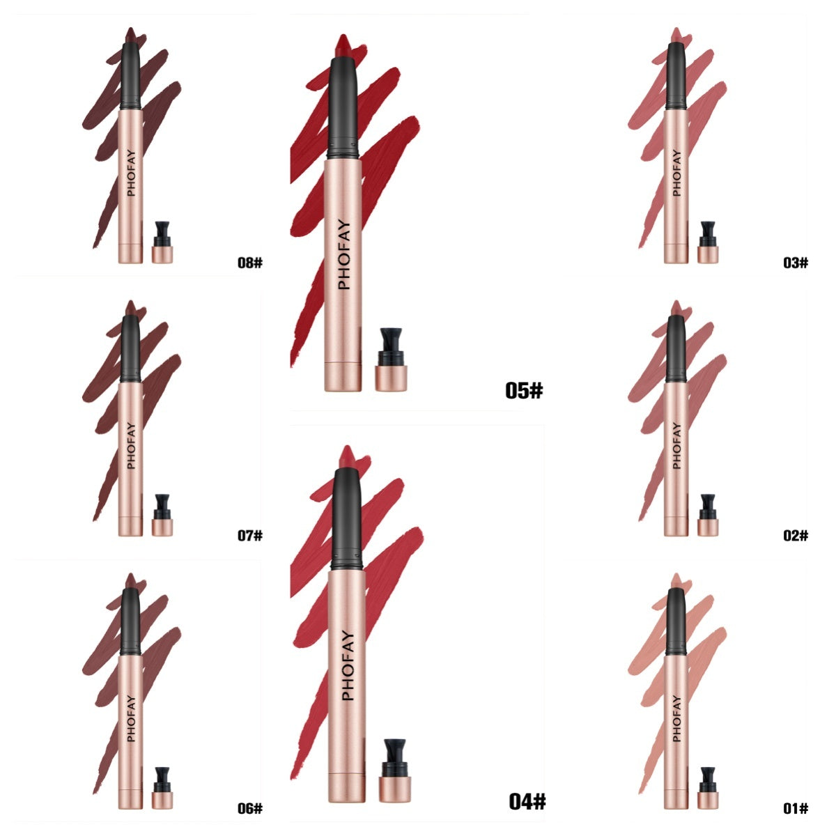 PHOFAY MATTE LIP LINER LIPSTICK PEN