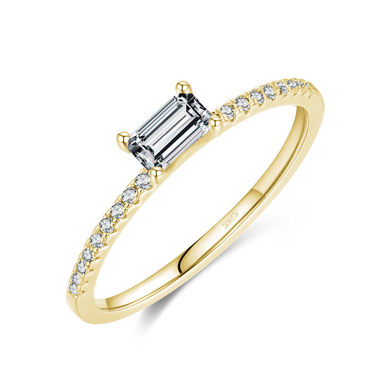 925 Sterling Silver Ring Female Cold Wind Jewelry Set