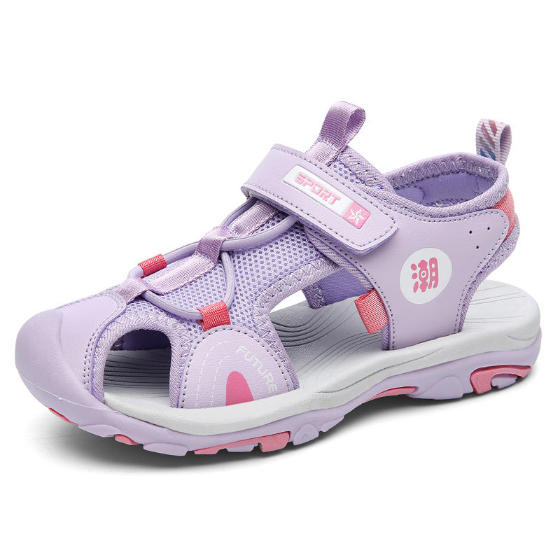 Baotou Boys' Beach Shoes Middle And Big Girls' Sandals