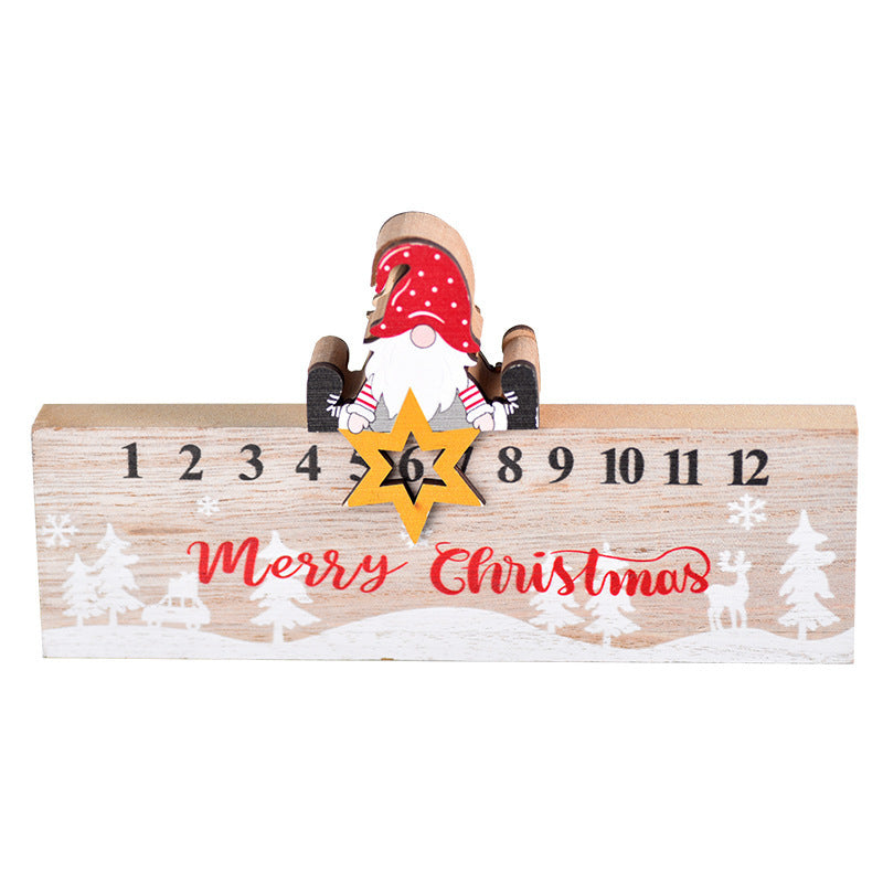 Christmas Wooden Calendar Mobile Ornaments