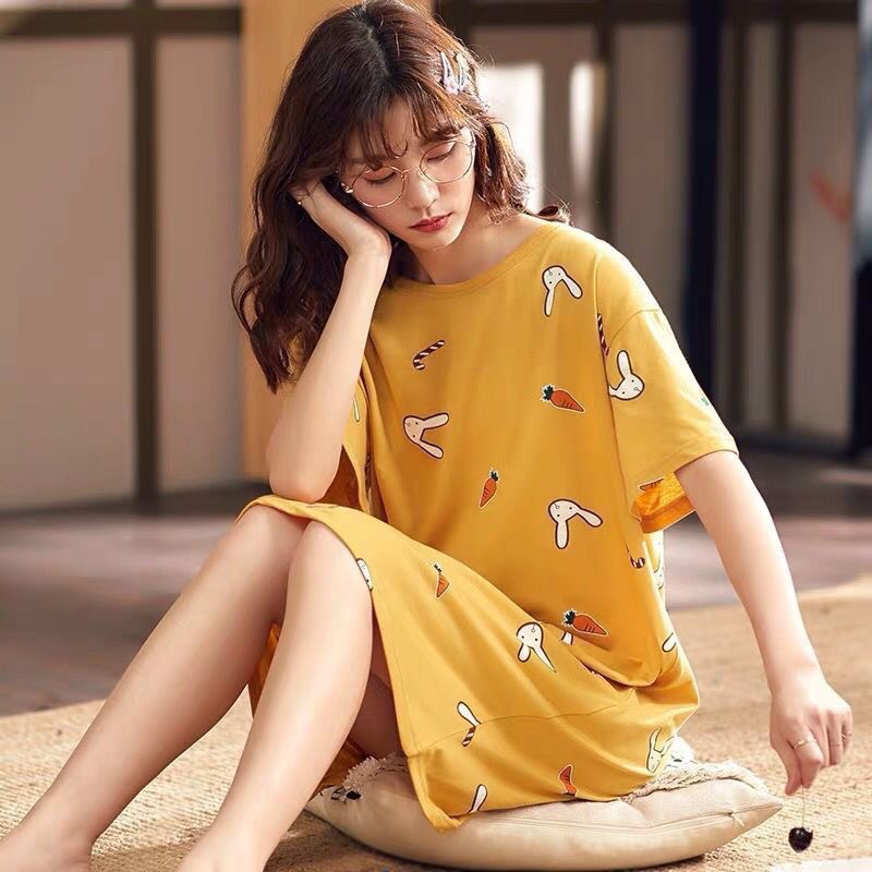 Nightdress Short Sleeve Ladies Summer Homewear Set