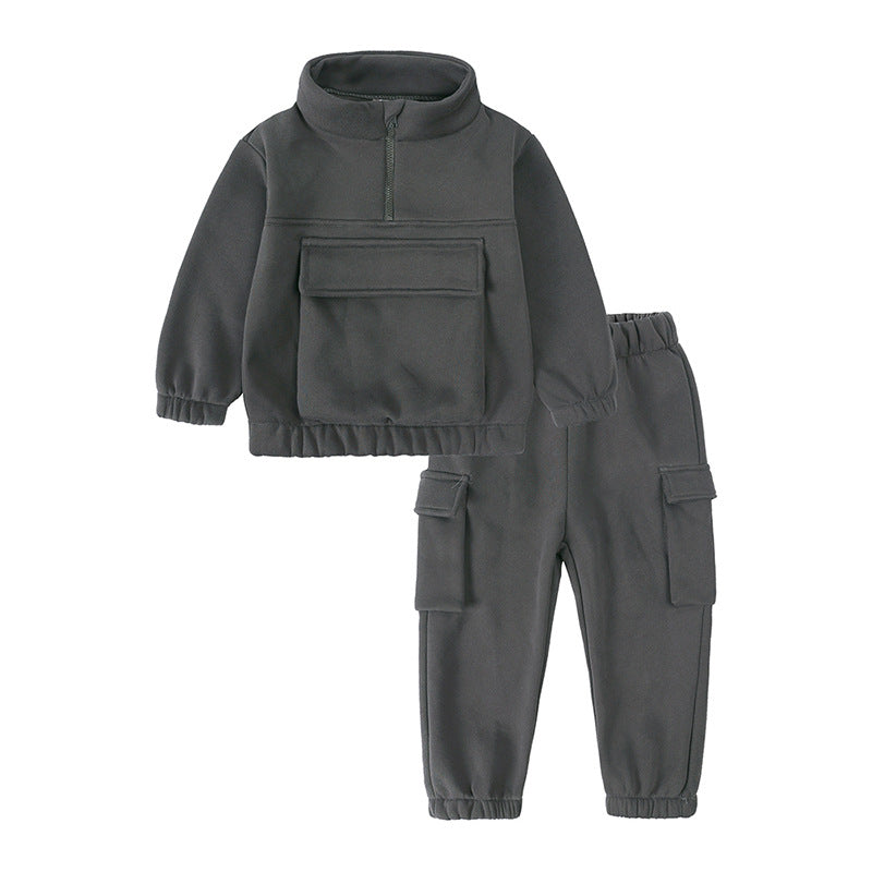 Clothing Boys And Girls Western Style Fashion Sweater Two-piece Children's Casual Sports Sets
