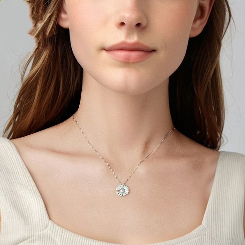 Green Necklace Women's S925 Sterling Silver Necklace