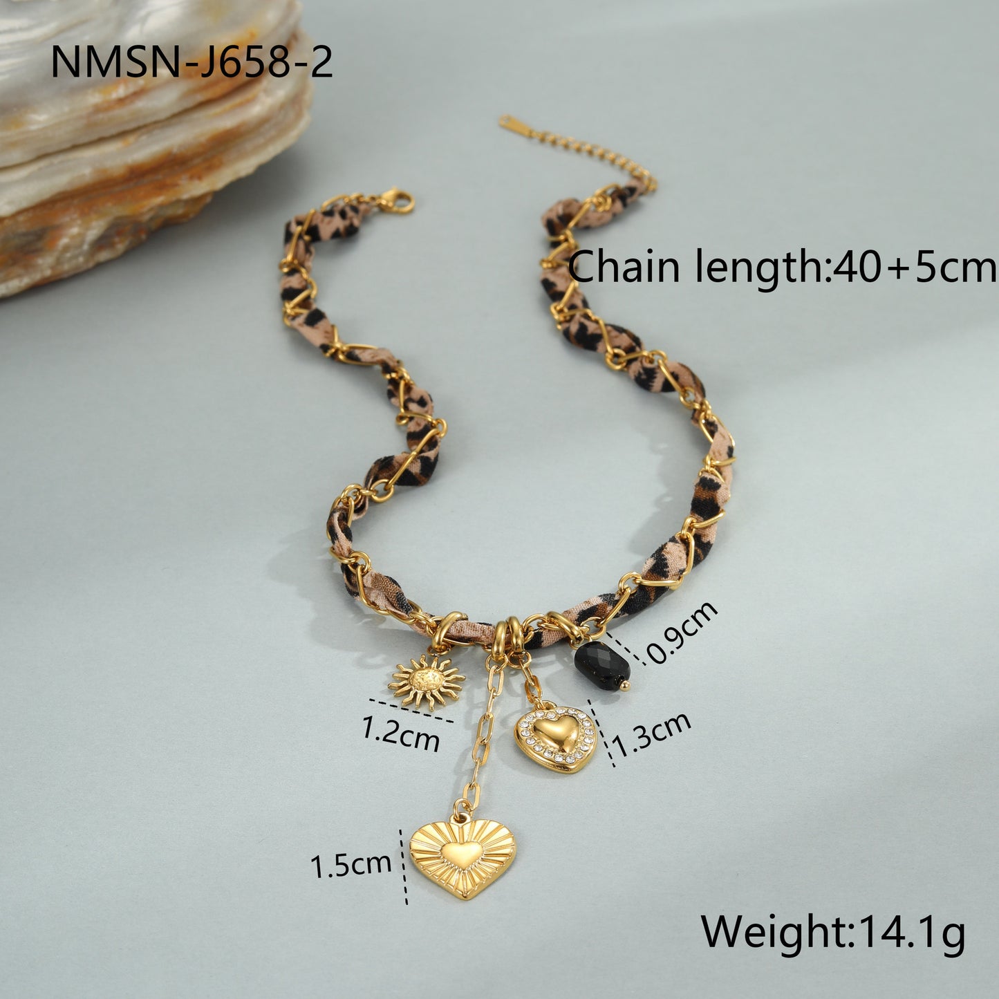Leopard Love Pendant Stainless Steel Necklace