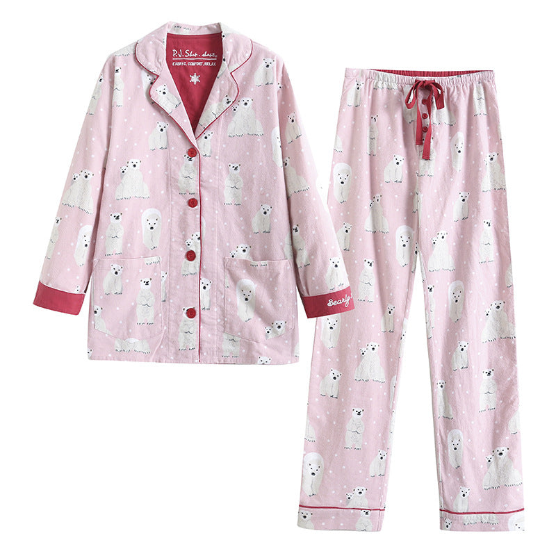 Women's Chic Cotton Brushed Pajamas Homewear