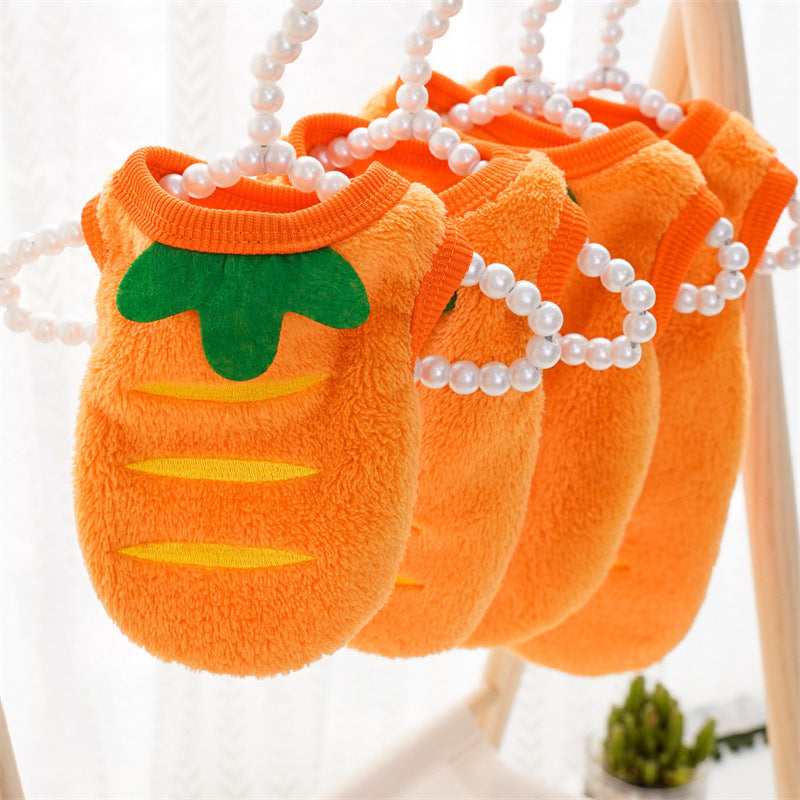 Pet Dog Winter Warm Carrot Clothes