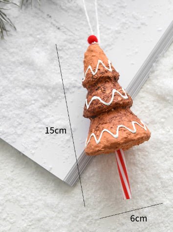 Ins Style Gingerbread Man Christmas Ball Pendant Christmas Tree Diy Internet Celebrity Ornaments