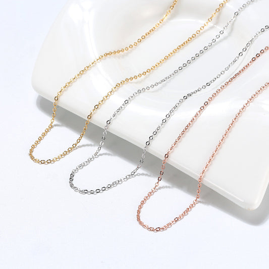 Sterling Silver Necklace Calendering Chain Clavicle Bare Necklace