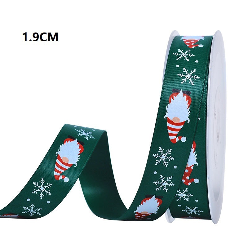 Polyester Christmas Scene Decoration Ribbon