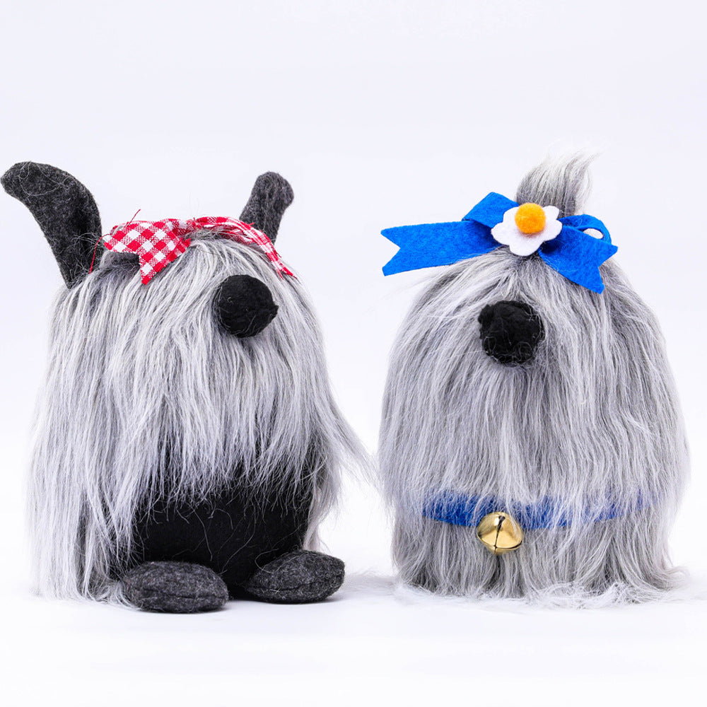 Decorative Plush Pet Dog Couple Gift Family Party Pendant