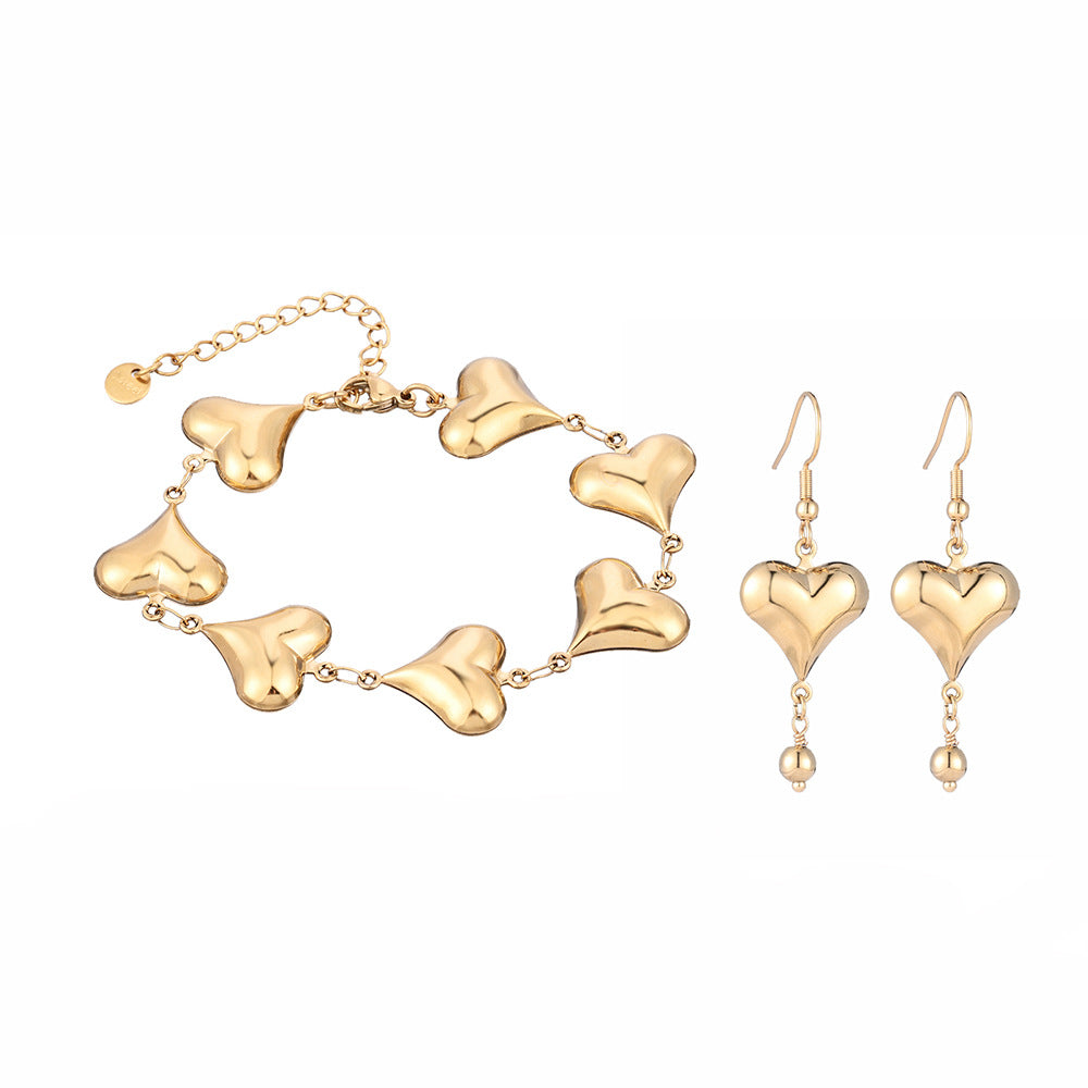 Women's Advanced All-match Stainless Steel Hand Jewelry Suit