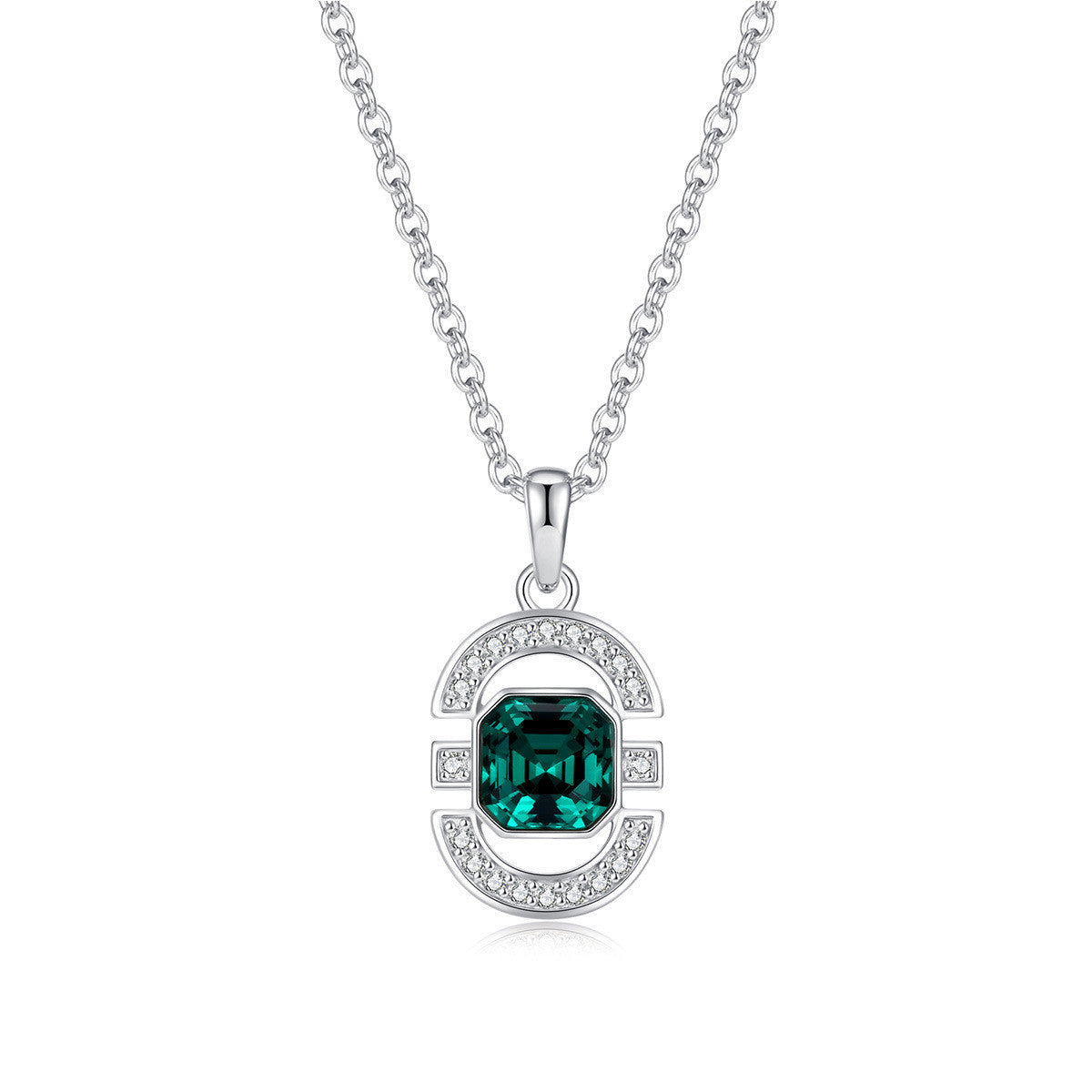 Necklace S925 Sterling Silver Square Jewelry Set