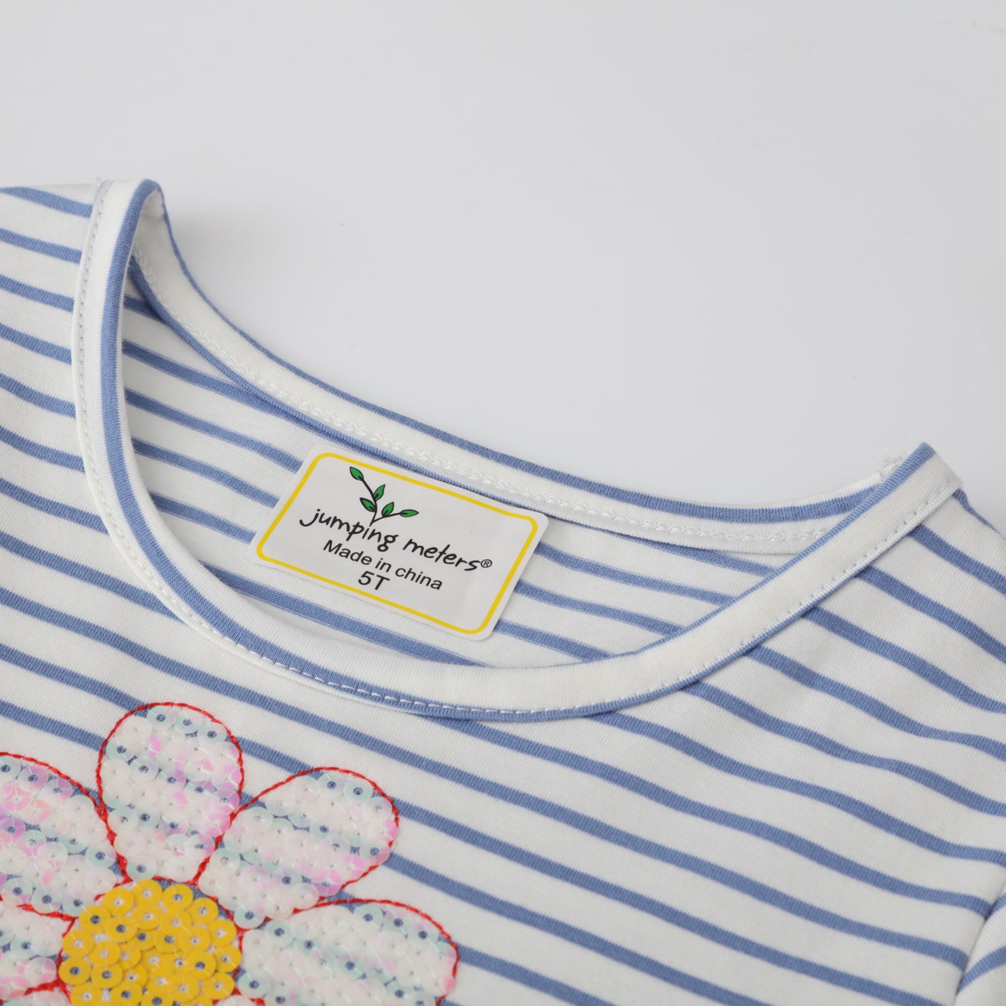 Girls' Sequined Princess Round Neck Dress