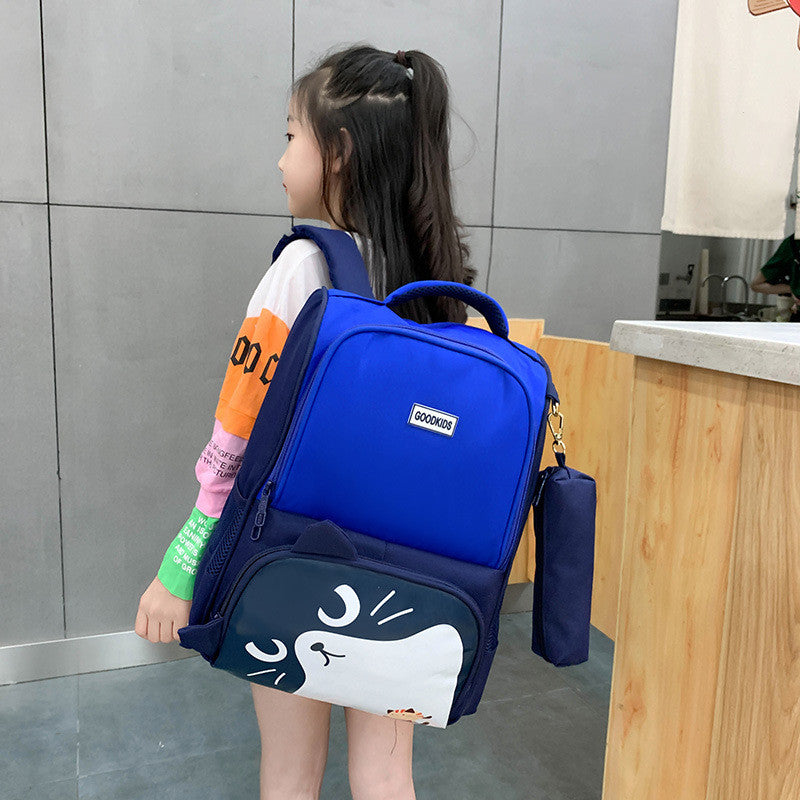 Primary School Schoolbag British College Style Large-capacity Spine Protection Backpack