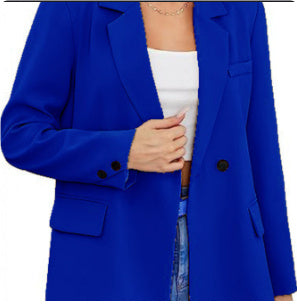 Women's New Solid Color Fashion Casual Suit Short Jacket