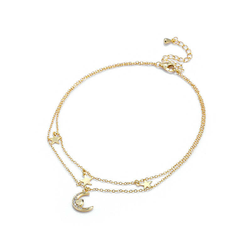 Sterling Silver Jewelry Female Cold Wind Zircon Love