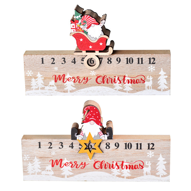 Christmas Wooden Calendar Mobile Ornaments