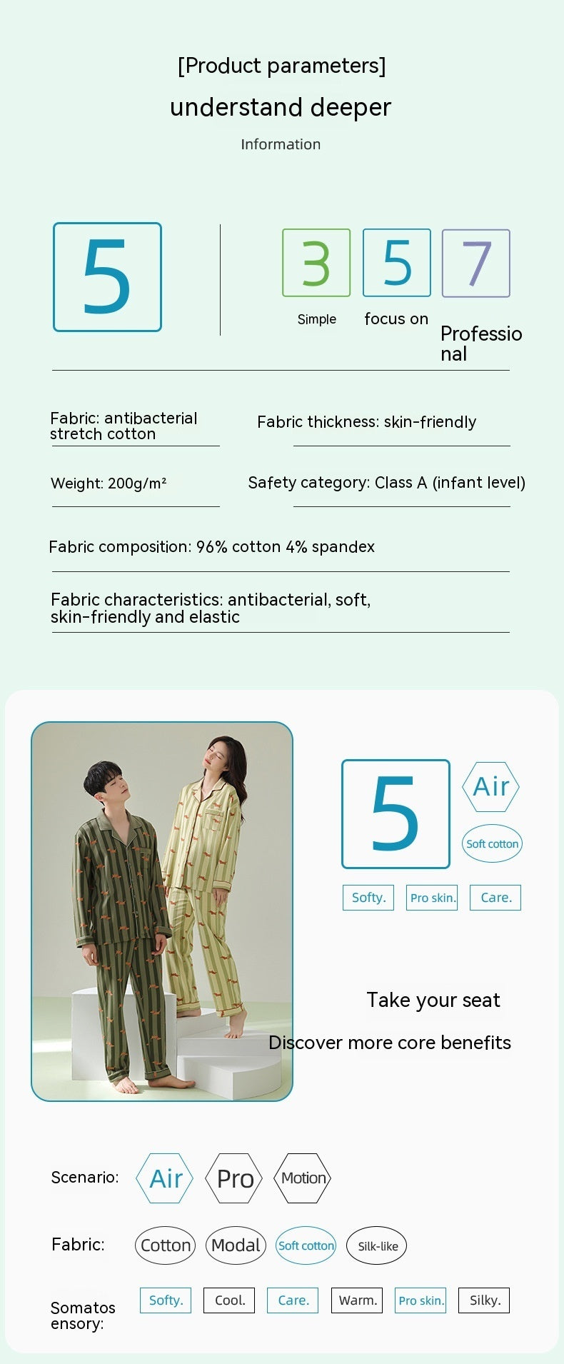 Spring And Autumn New Couple Pajamas Cotton Long-sleeved Cardigan