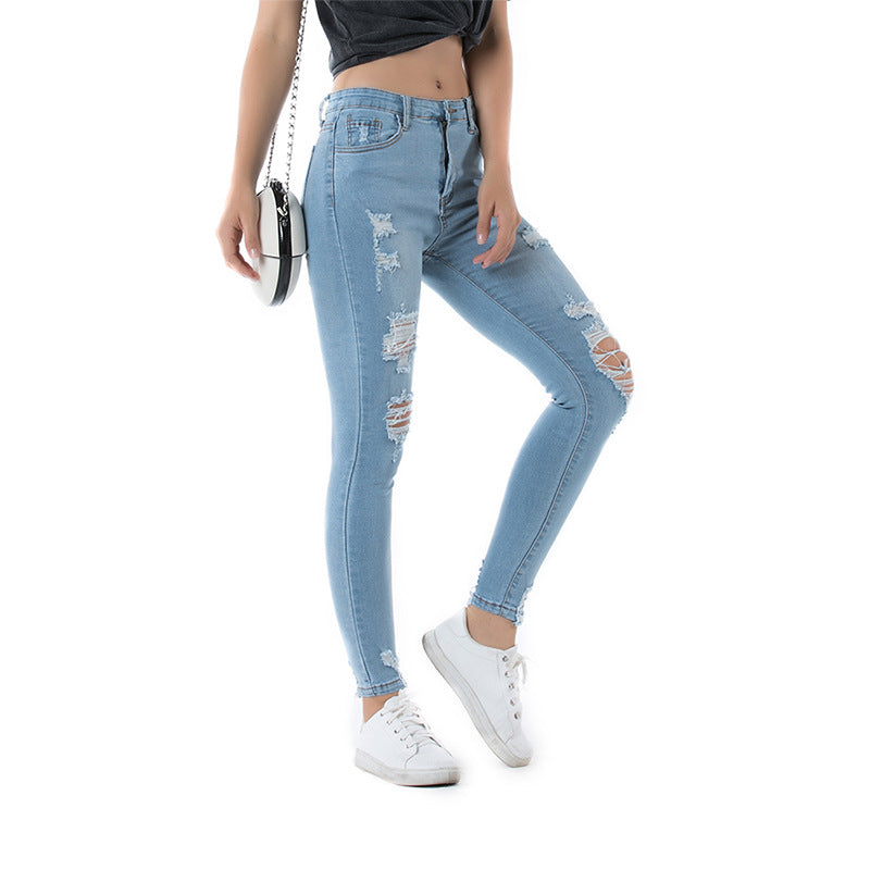 Nostalgic stretch-hole jeans