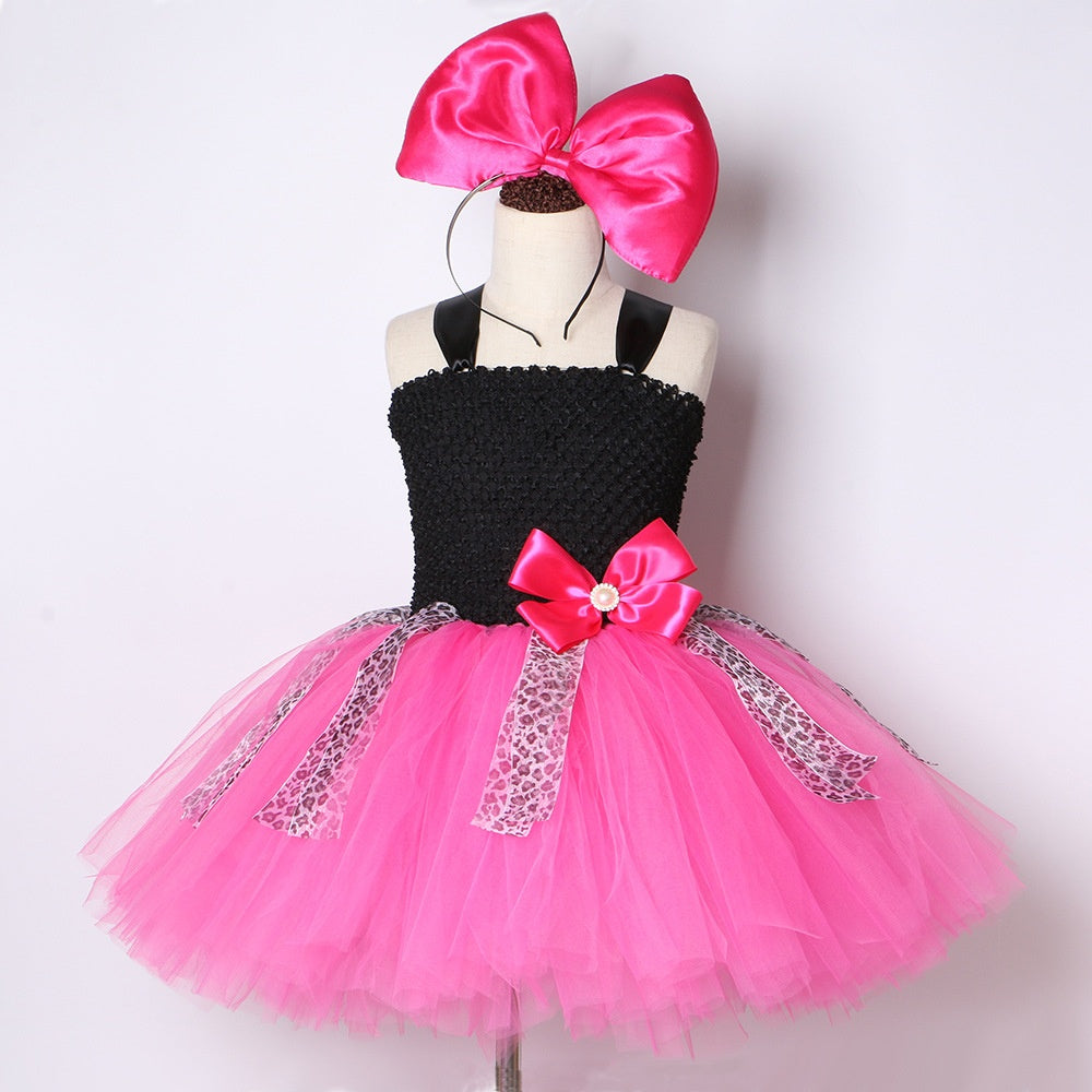 Girls' Handmade Mesh Princess Dress Suit