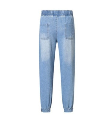 Side slit leg jeans