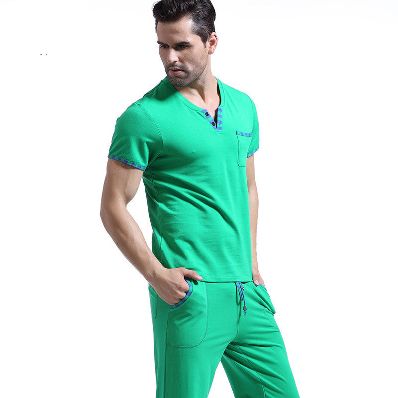 Home service men's autumn suit cotton sportswear pajamas pajamas