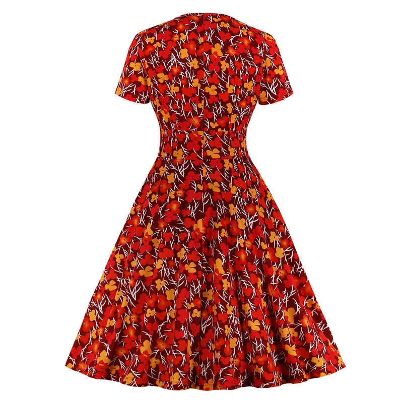 New Fall Christmas Print Dress For Women