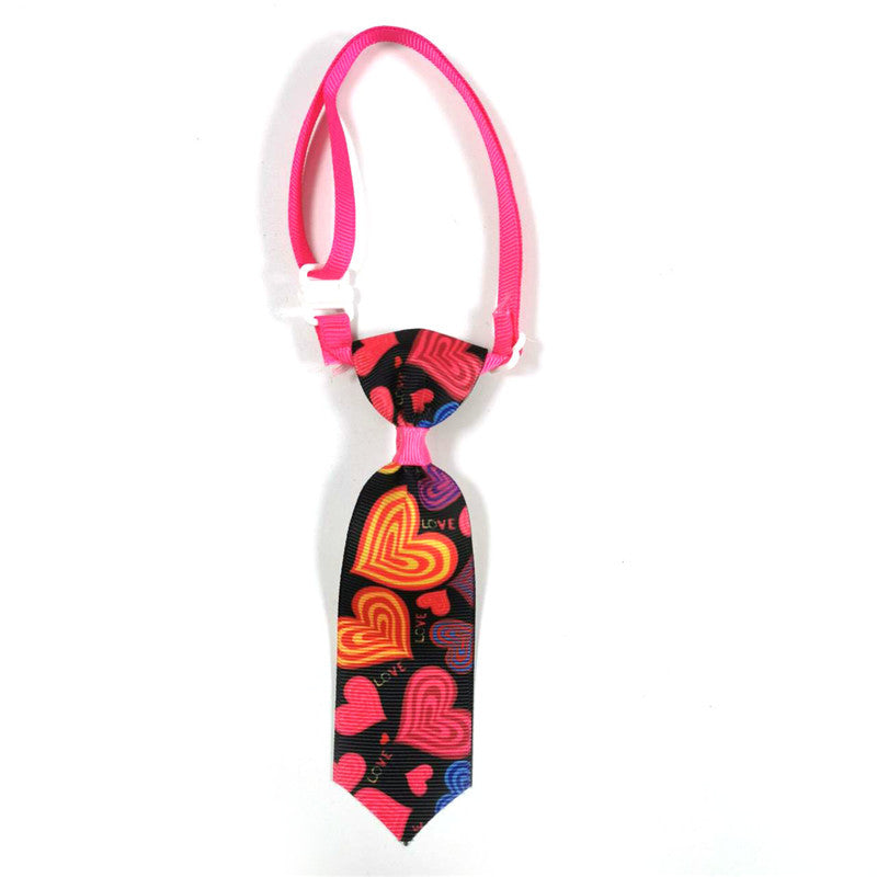 Cat And Dog Love Adjustable Collar Decorative Tie