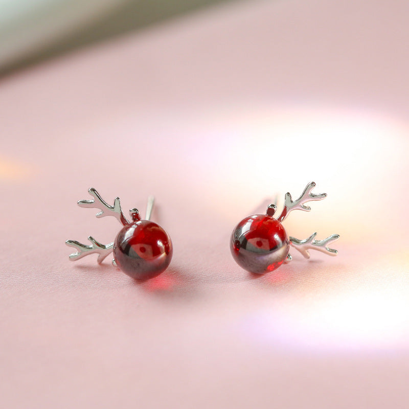 Christmas deer earrings