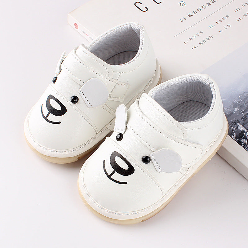 Baby single shoes soft sole antiskid baby walking shoes