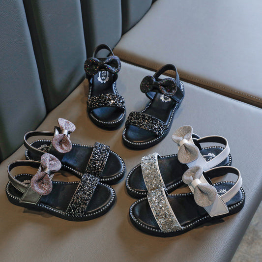New Breathable Velcro Princess Girls Sandals