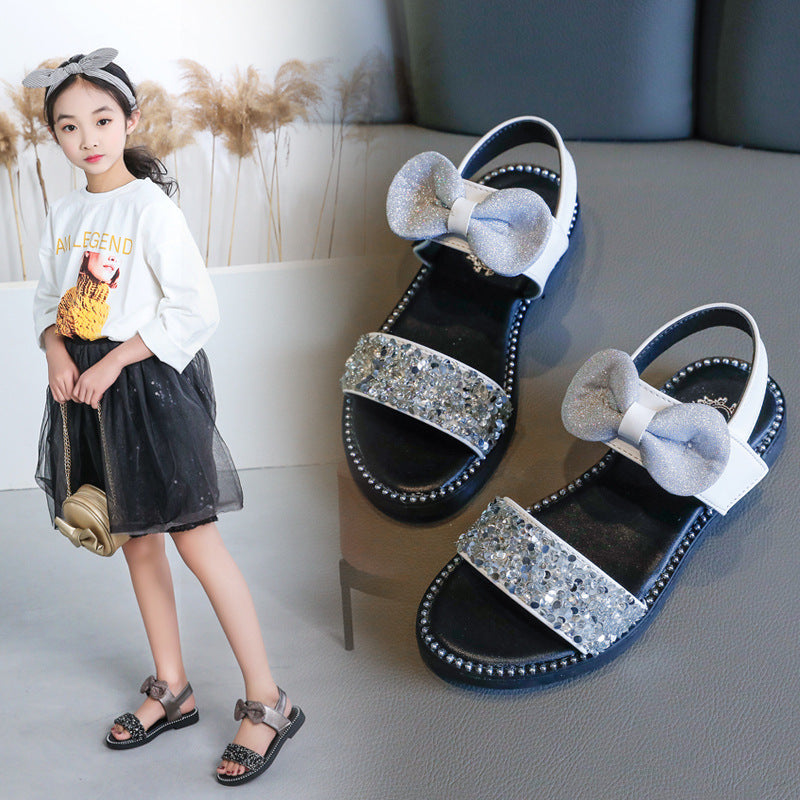 New Breathable Velcro Princess Girls Sandals